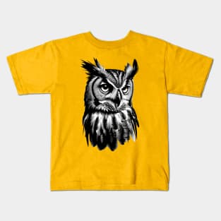 Great Horned Owl Kids T-Shirt